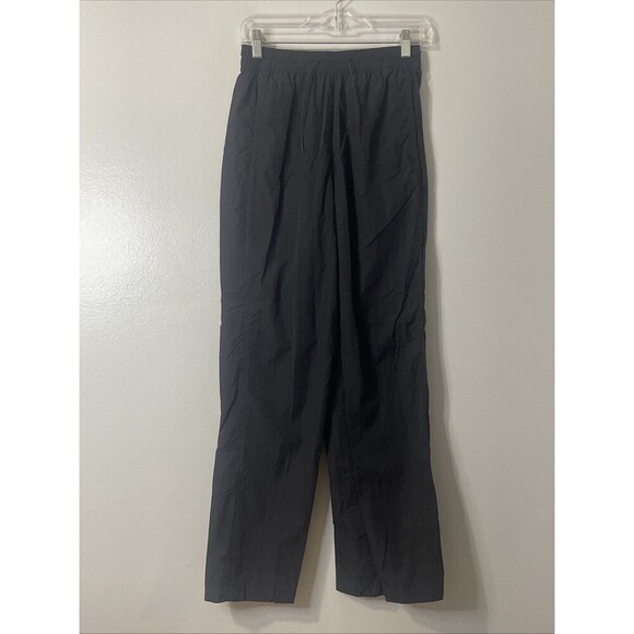 NIKE Windrunner High-Waisted Woven Open-Hem Pants Size XS Black NEW FV7655-010 - Picture 2 of 15